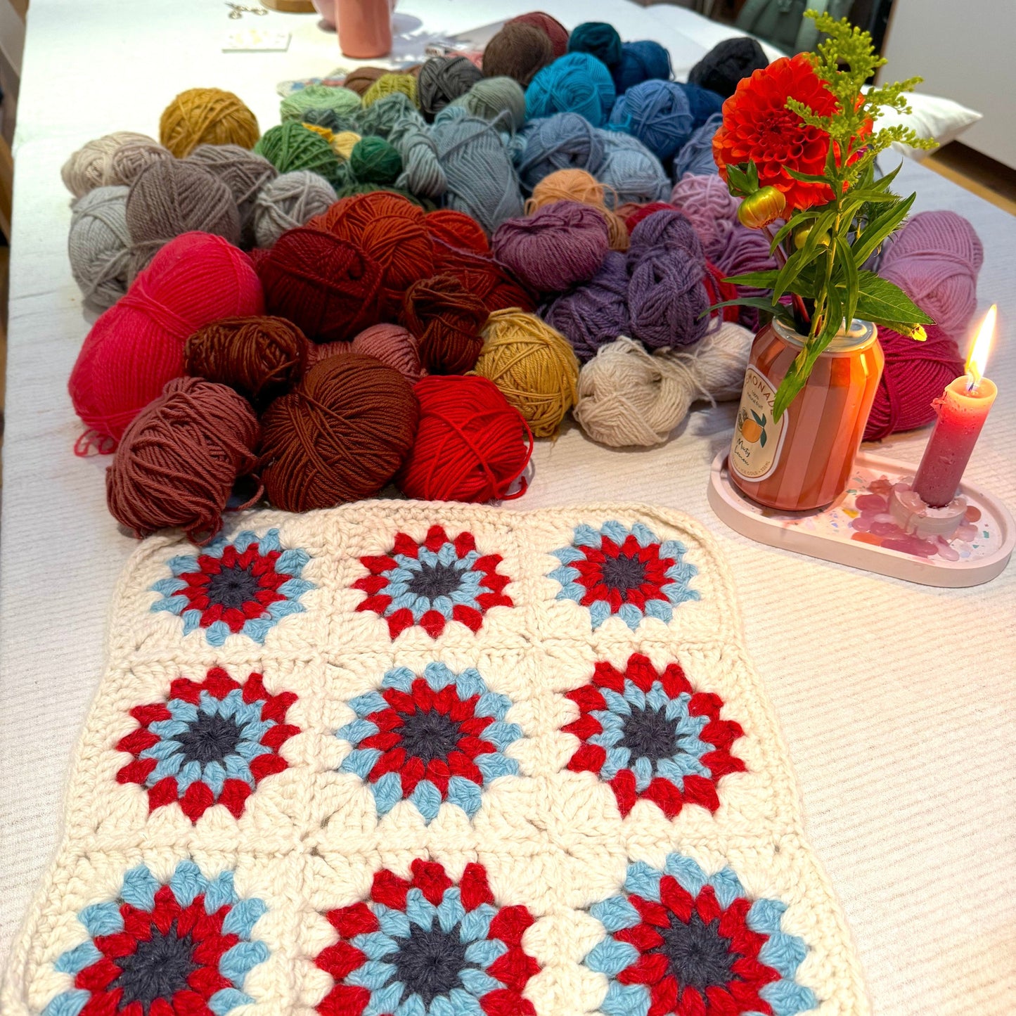 Häkeln lernen - Granny Square Workshop am Sa, 08.02 ab 11.00 Uhr